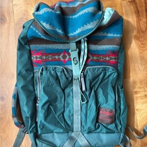 Pendleton Teal Green & Turquoise Patterned Travel Backpack